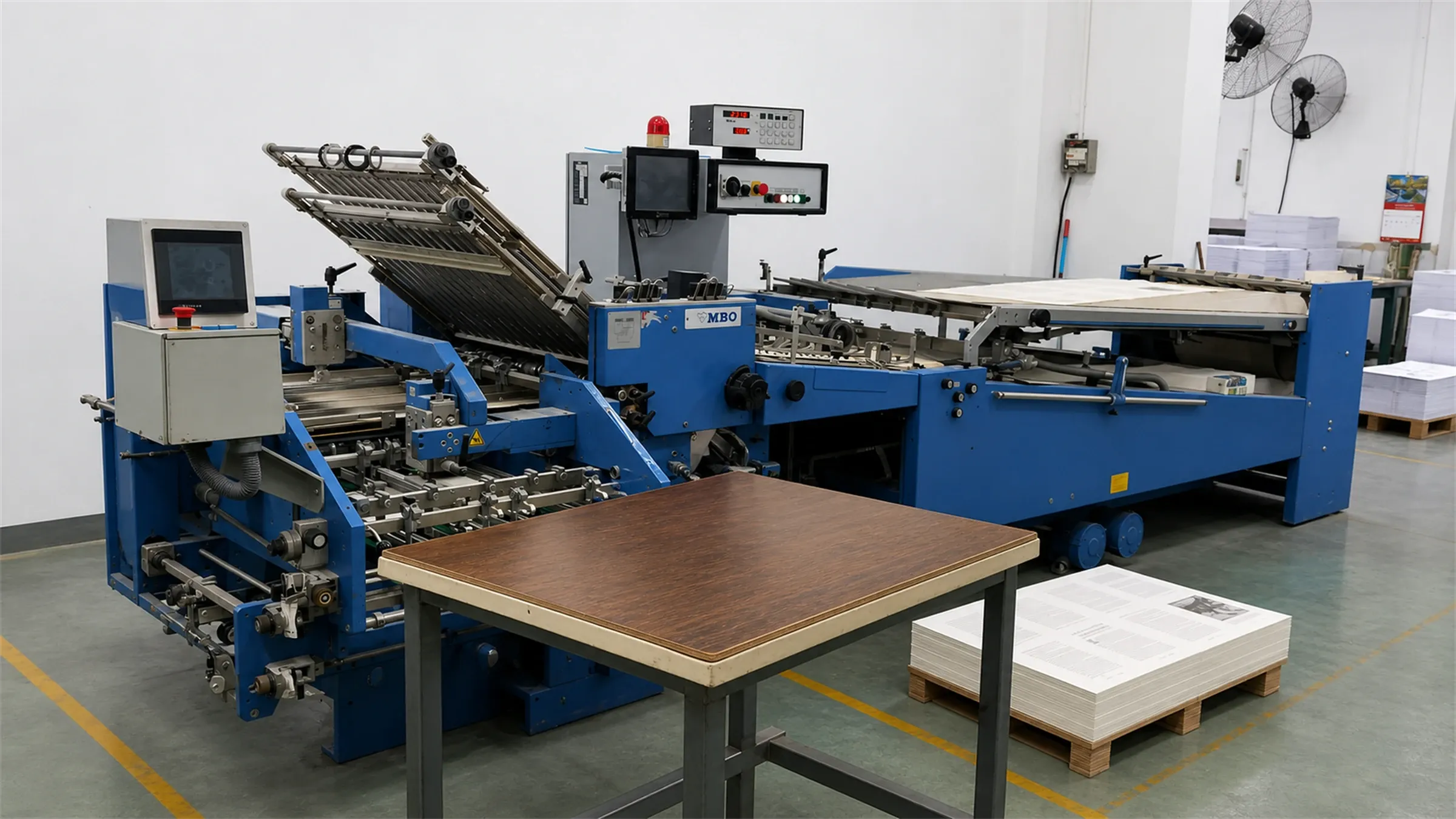 MBO precision folding machine in operation