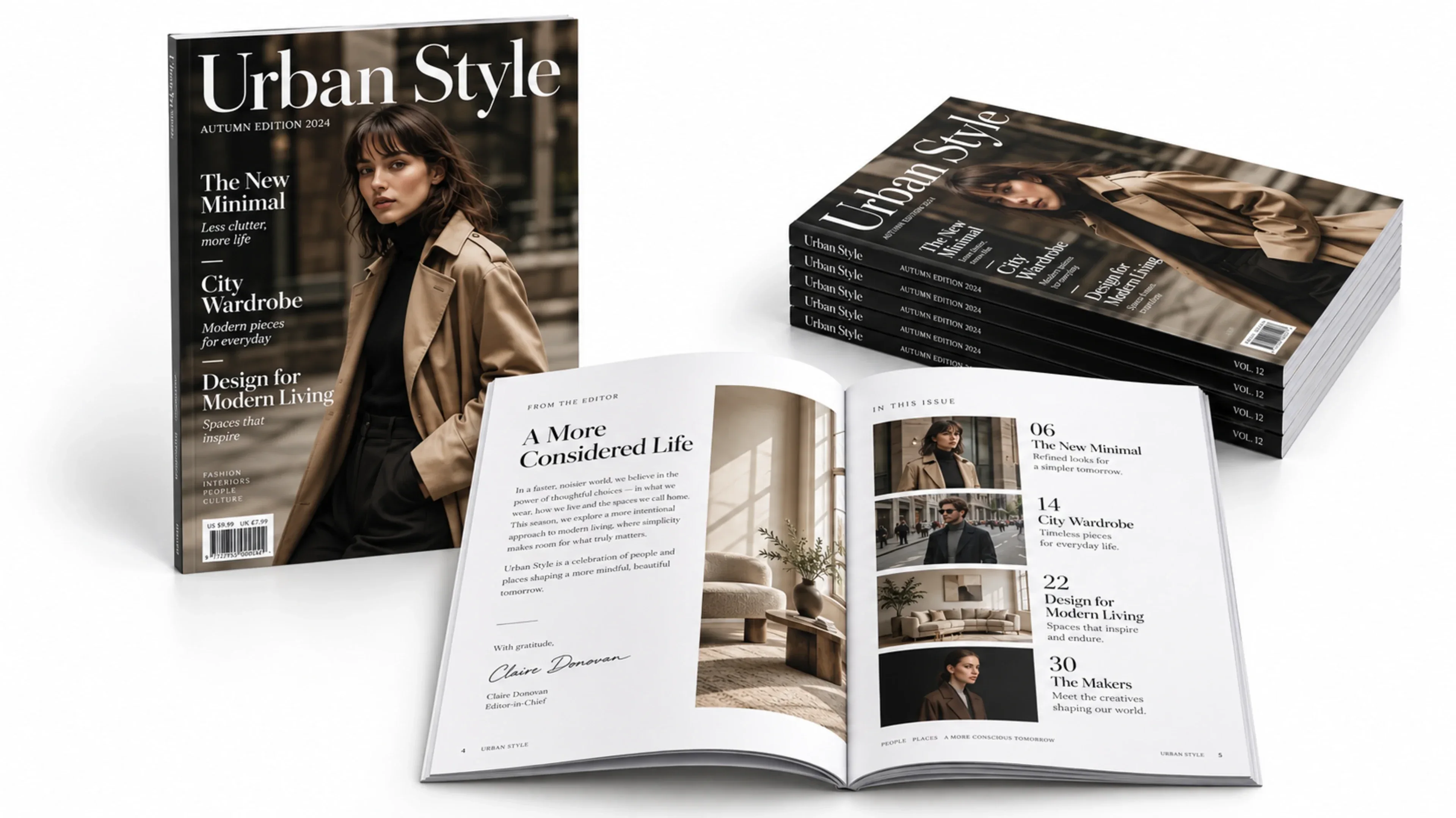 Visual reference for perfect-bound editorial printing