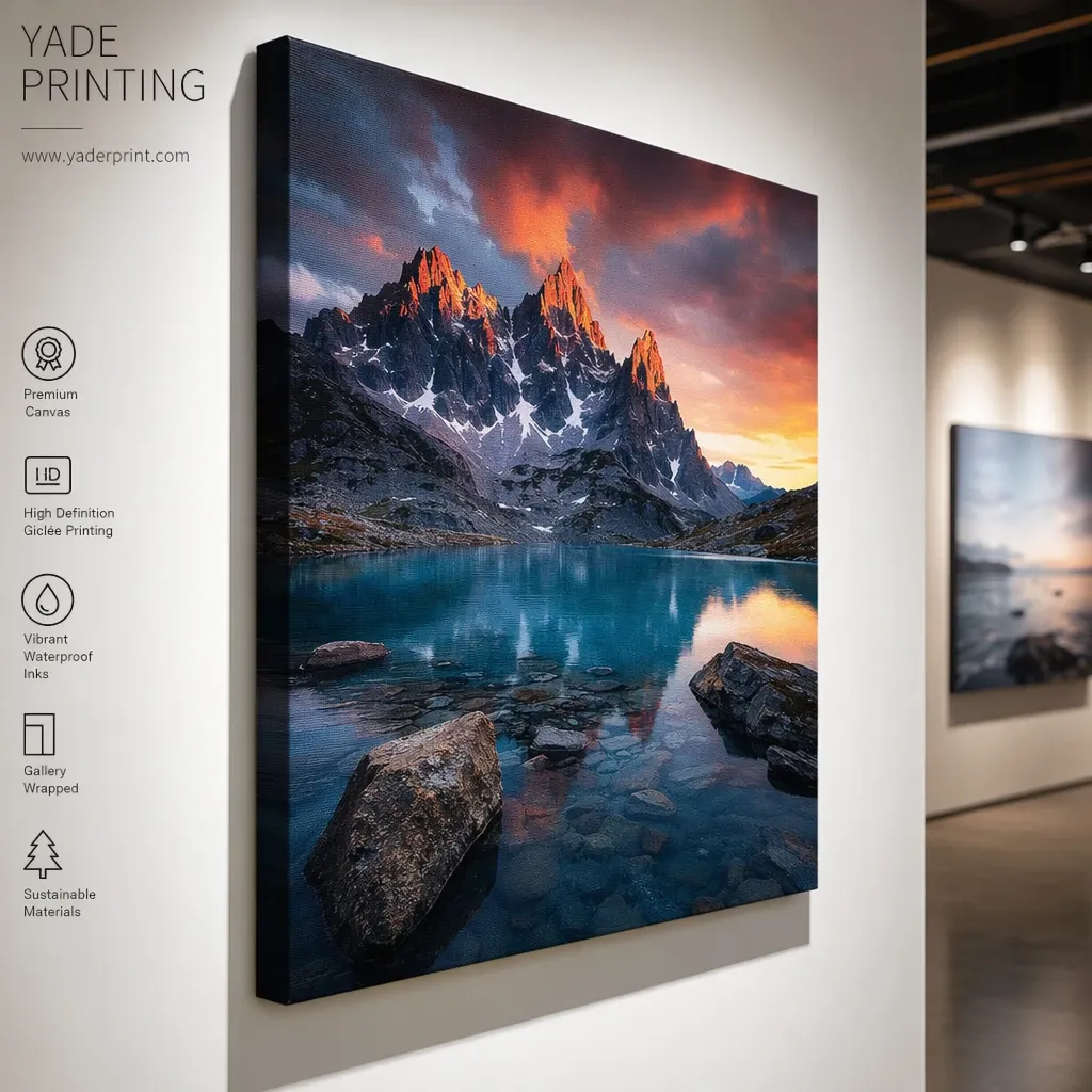 Gallery-grade canvas print on stretched frame